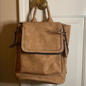 Khaki/Tan Backpack Purse